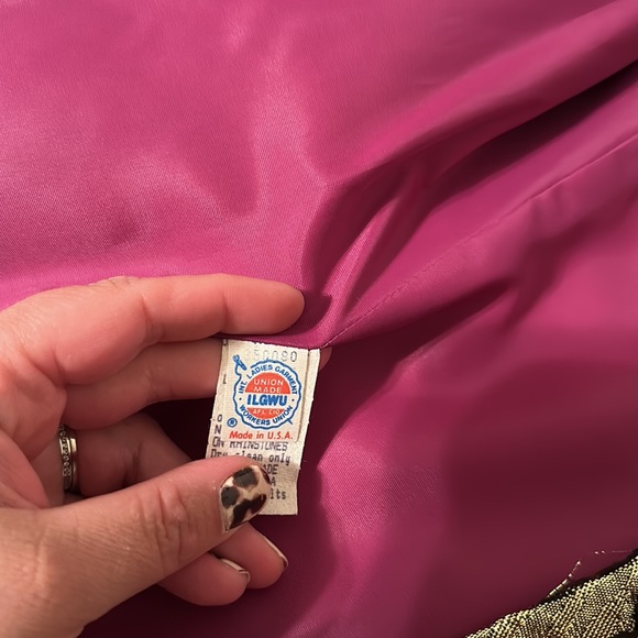 Rare Vintage Gold shimmer & shine brocade cocktail jacket. Woman’s 10. - Picture 13 of 14